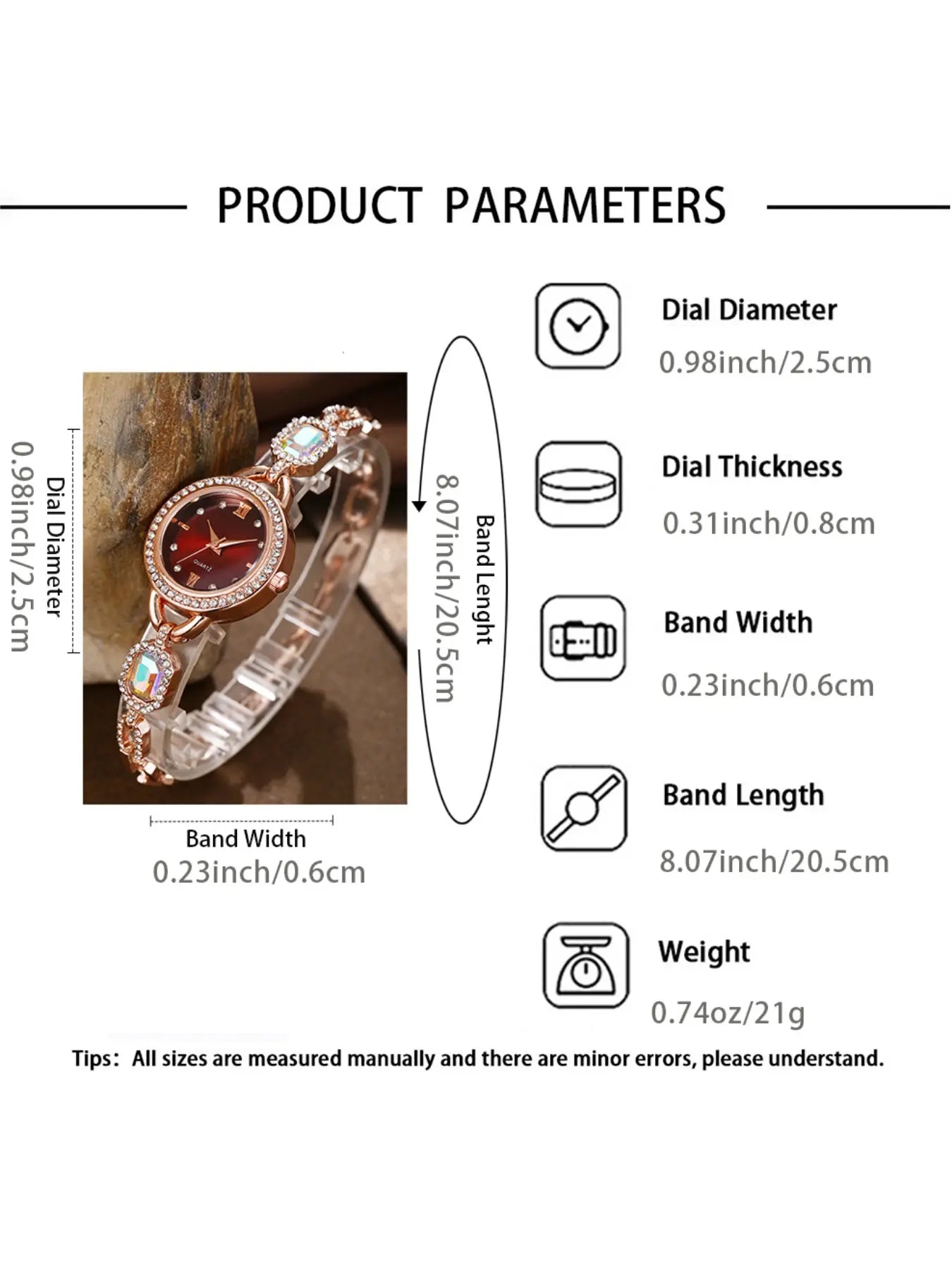 Luxury Fashion Quartz Watch with Artificial Diamonds, Analogue Quartz Watch, Modern Fashionable Wristwatch, Elegant Design for Daily Wear, Parties & Events, Perfect Gift Choice