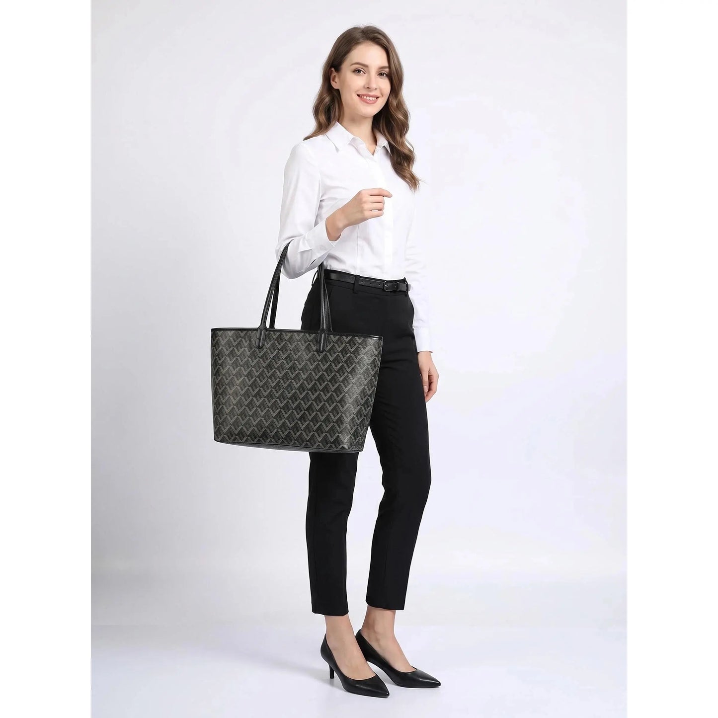 Tote Bag, Small Medium Large Sizes Women'S Fashion New Simple Tote Bag Set, Premium Little Bag One Shoulder Handbag Large Capacity Shoulder Shopping Bag PU Leather Tote Bag Mummy Tote Bag Double Sides Leather Mini, Casual Trendy Bag, Tote Bags