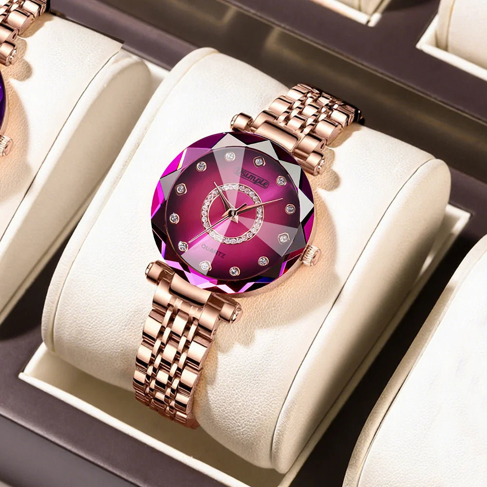 2Pcs Luxury Elegant Women'S Watch Set, Quartz Movement Casual Watch |Party Dress Wristwatch | Gorgeous | Fashion Accessories