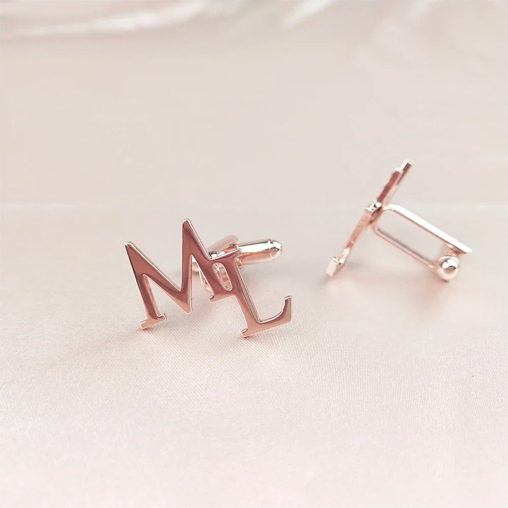 Custom Initials Cufflinks for Men Wedding Groom Suit Buttons Gentleman Cufflinks Personalize Cufflinks for Men'S Accessories
