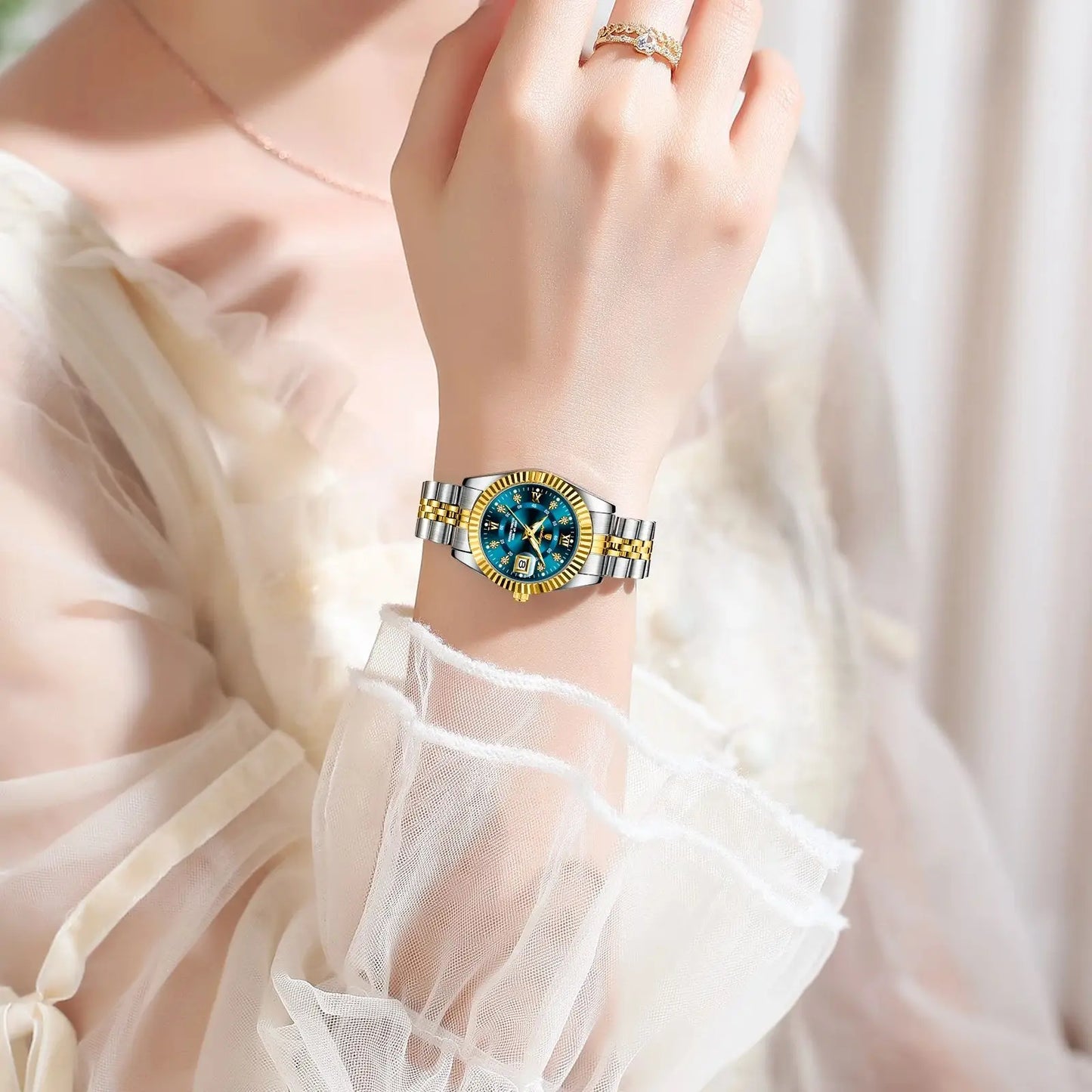 Top Luxury Watch for Women Waterproof Stainless Steel Luminous Date Ladies Watch Quartz Fashion Elegant Women'S Watches