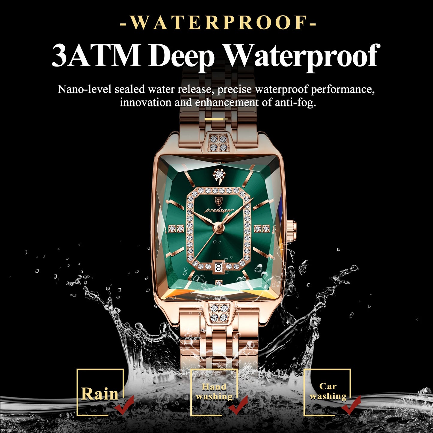 Luxury Woman Watch Waterproof Date High Quality Casual Ladies Wristwatch Stainless Steel Quartz Elegant Women'S Watches