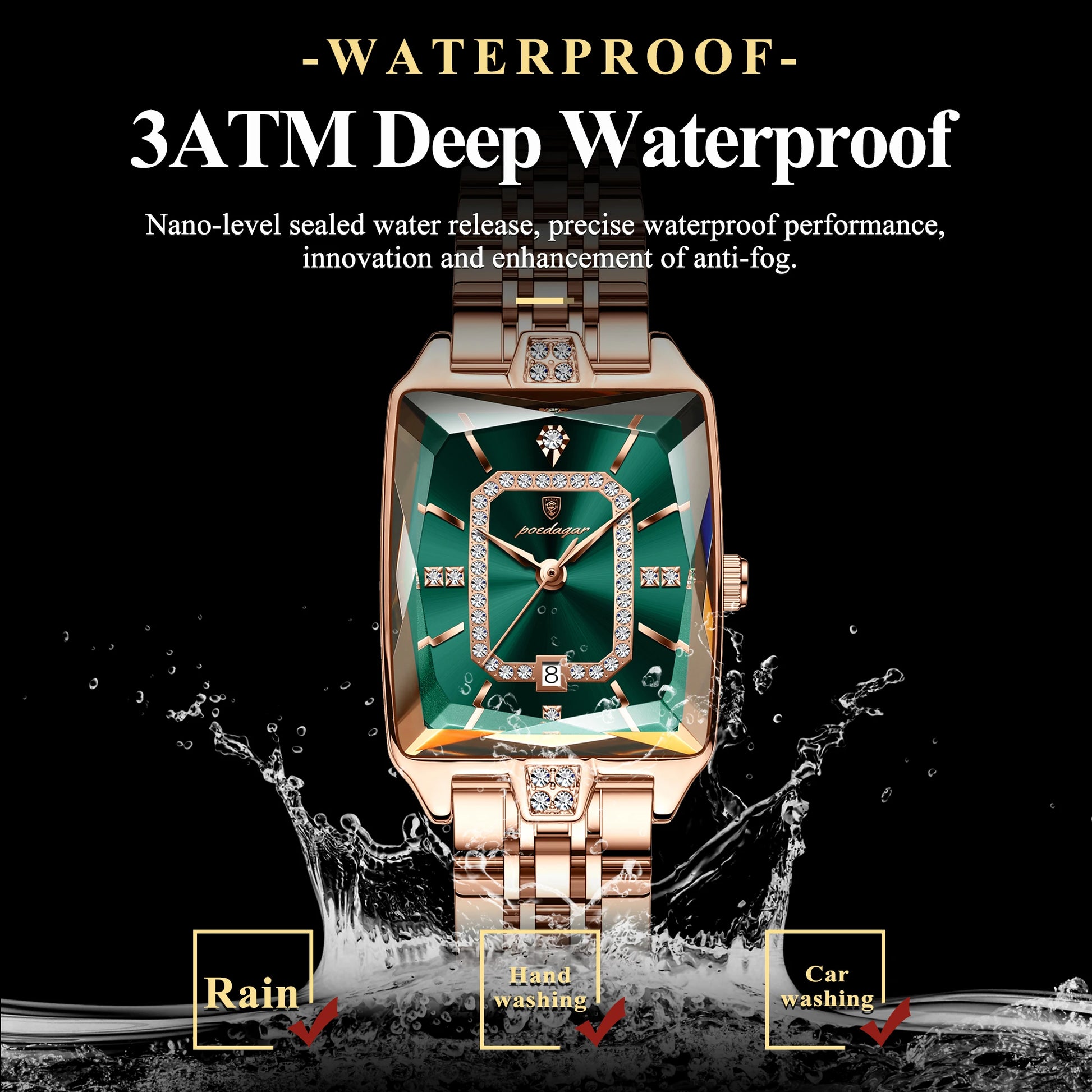 Luxury Woman Watch Waterproof Date High Quality Casual Ladies Wristwatch Stainless Steel Quartz Elegant Women'S Watches