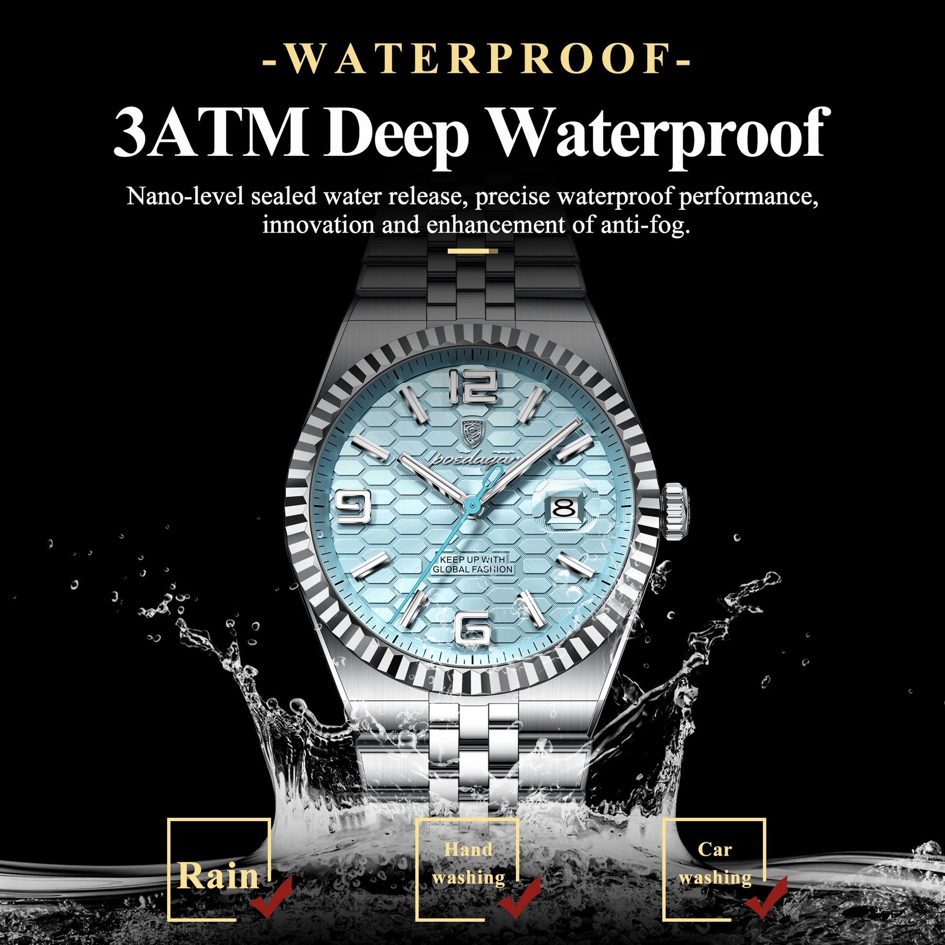 High Quality Original Men Clock Waterproof Luminous Date Luxury Man Watch Stainless Steel Quartz Men'S Watches Male+Box