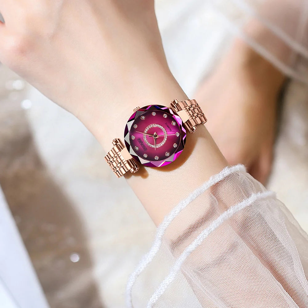 2Pcs Luxury Elegant Women'S Watch Set, Quartz Movement Casual Watch |Party Dress Wristwatch | Gorgeous | Fashion Accessories