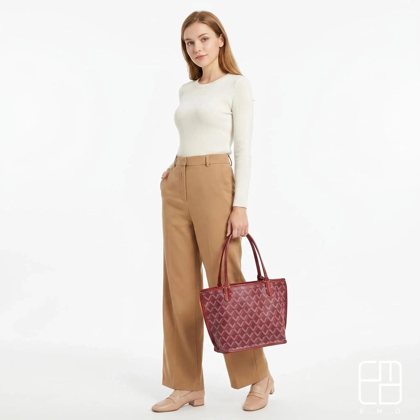 Women'S Double Handle Tote Bag Set - 1-Shoulder Premium PU Leather Design, Small/Medium/Large Sizes, Large Capacity, Double-Sided Mini Option for Moms, Shopping Use, Double Handle Women'S Tote Bags