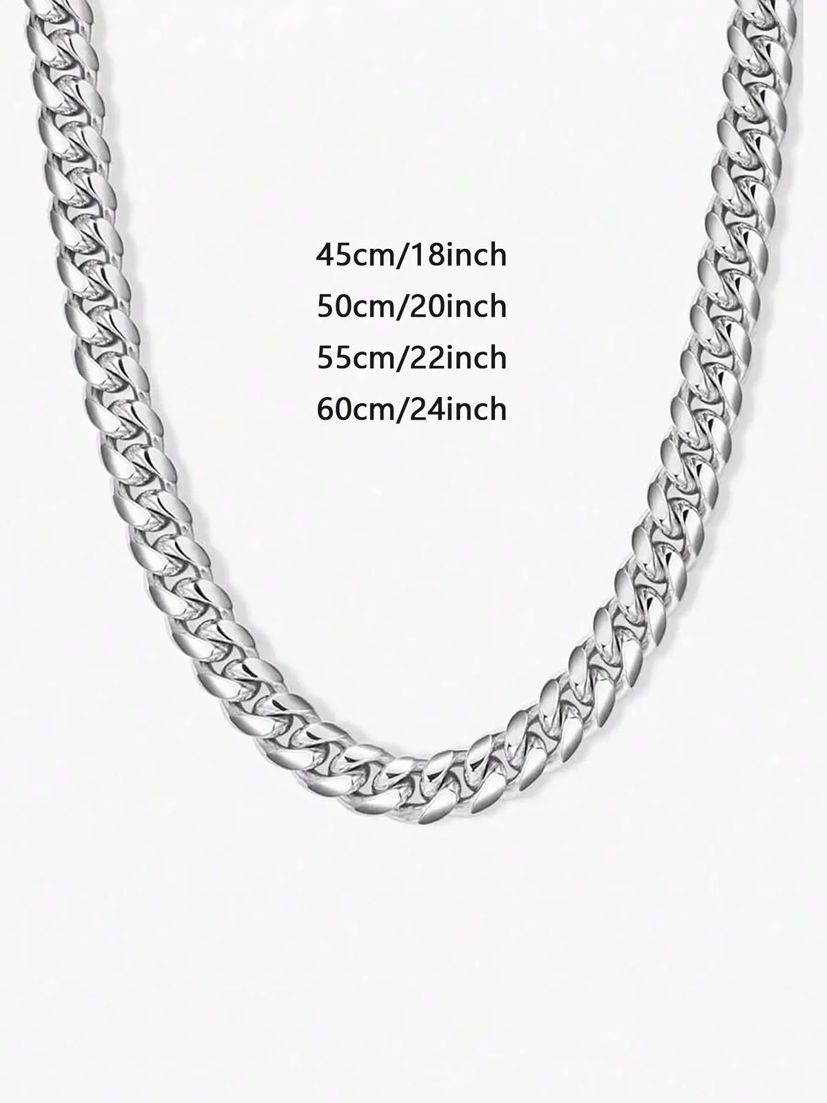 Men'S Minimalist Chain Necklace, Cuban Link Design Necklace, Fashionable Stainless Steel Chain Necklace, Cool Gift for Him