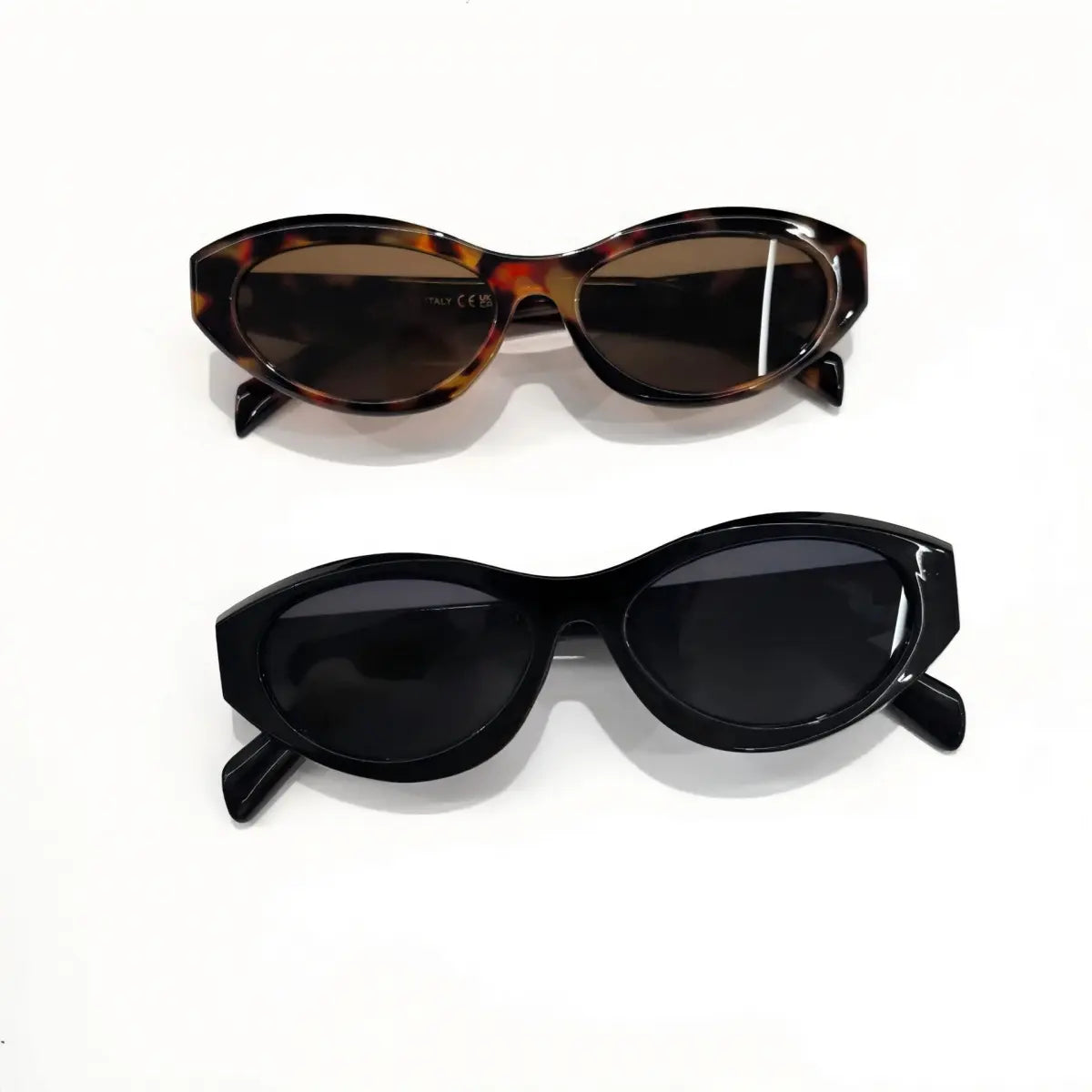 Women'S Retro Oval Party Wear Glasses - Vintage 90S Y2000 Trendy Designer Sun Glasses, Animal Print Small Frame, Polycarbonate UV400 Sun Protection