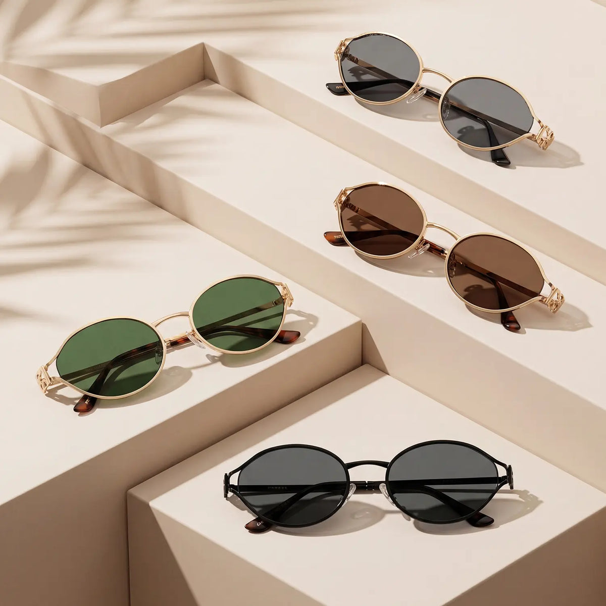 Kimorn Retro Oval 90S Style Compact Metal Frame Sunglasses for Women - UV400 Protection, Streetwear, Casual Daily Wear, Stylish Accessories for Women