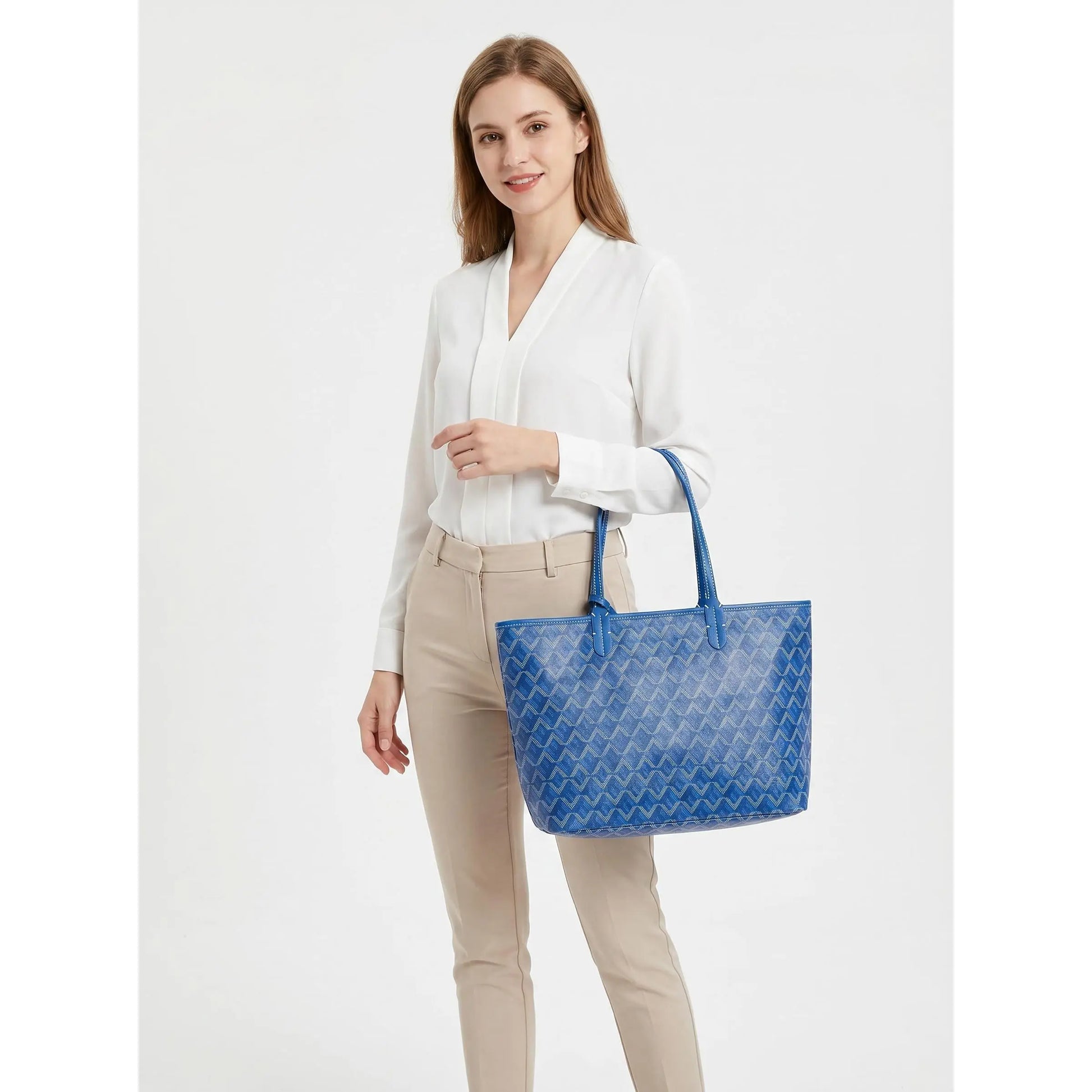 Tote Bag, Small Medium Large Sizes Women'S Fashion New Simple Tote Bag Set, Premium Little Bag One Shoulder Handbag Large Capacity Shoulder Shopping Bag PU Leather Tote Bag Mummy Tote Bag Double Sides Leather Mini, Casual Trendy Bag, Tote Bags
