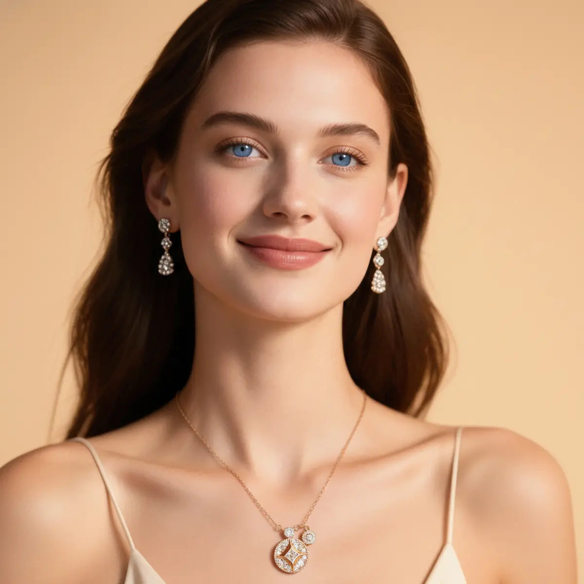 Unisex Alloy Elegant Necklace - Ancient Copper Coin, Diamond-Like Decorated Witch Knot, Gift-Ready Charm, Witchy Chic Look Chain Jewelry Necklaces for Party/Daily Wear
