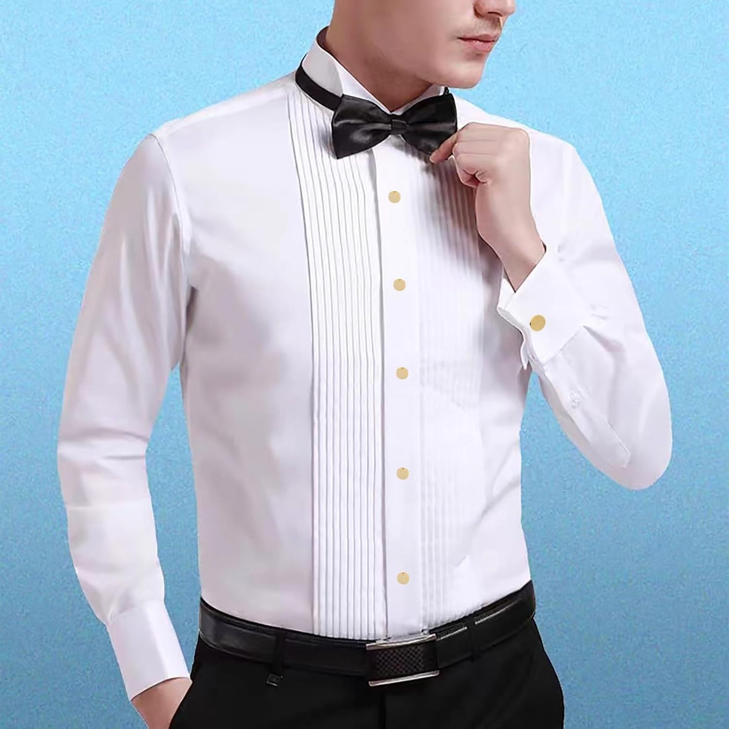 Cufflinks and Tuxedo Shirt Studs Stainless Steel Cuff Links Mens
