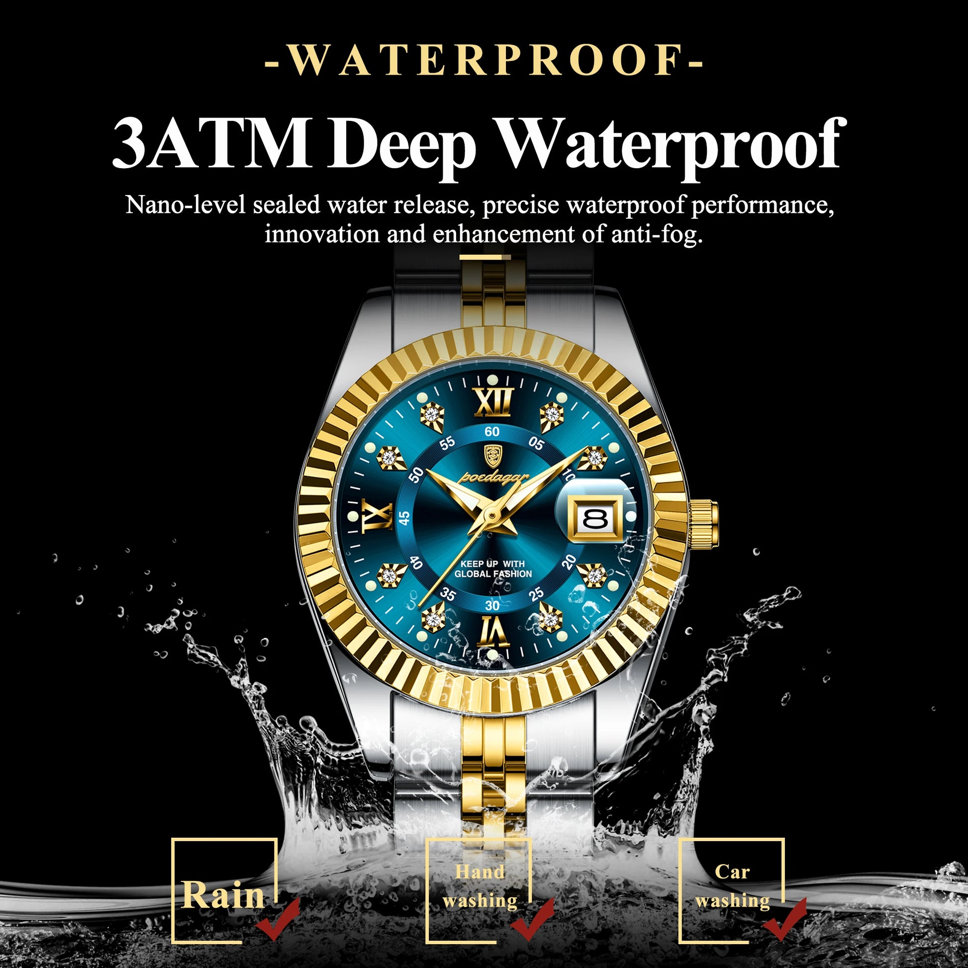 Top Luxury Watch for Women Waterproof Stainless Steel Luminous Date Ladies Watch Quartz Fashion Elegant Women'S Watches