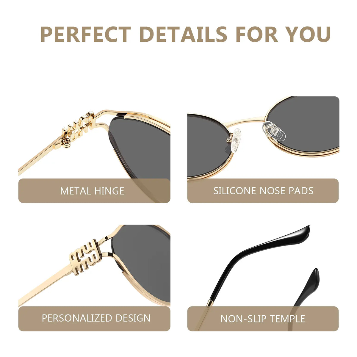 Kimorn Retro Oval 90S Style Compact Metal Frame Sunglasses for Women - UV400 Protection, Streetwear, Casual Daily Wear, Stylish Accessories for Women