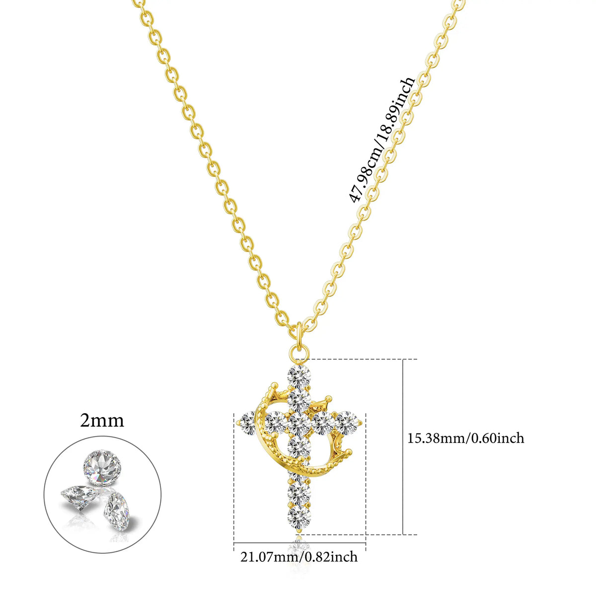 FREEKISS Simple Crown & Cross Pendant Choker Necklace for Women & Men & Girls Pretty Crown Cross Necklace for Daily Clothing Decor Trendy All-Match & Exquisite Jewelry for Gift for Christmas Gift Trending Jewellery Charm Summervib