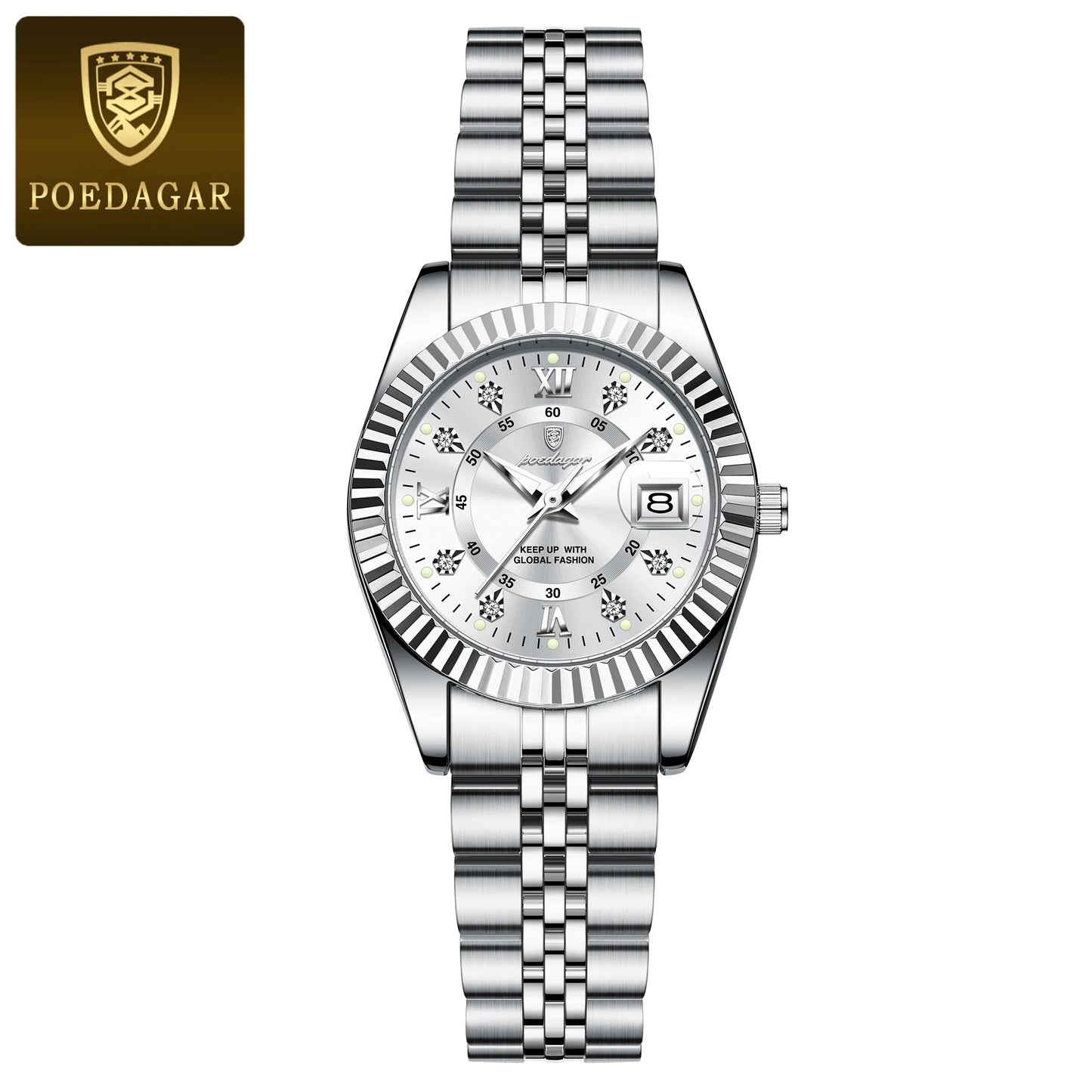 Top Luxury Watch for Women Waterproof Stainless Steel Luminous Date Ladies Watch Quartz Fashion Elegant Women'S Watches