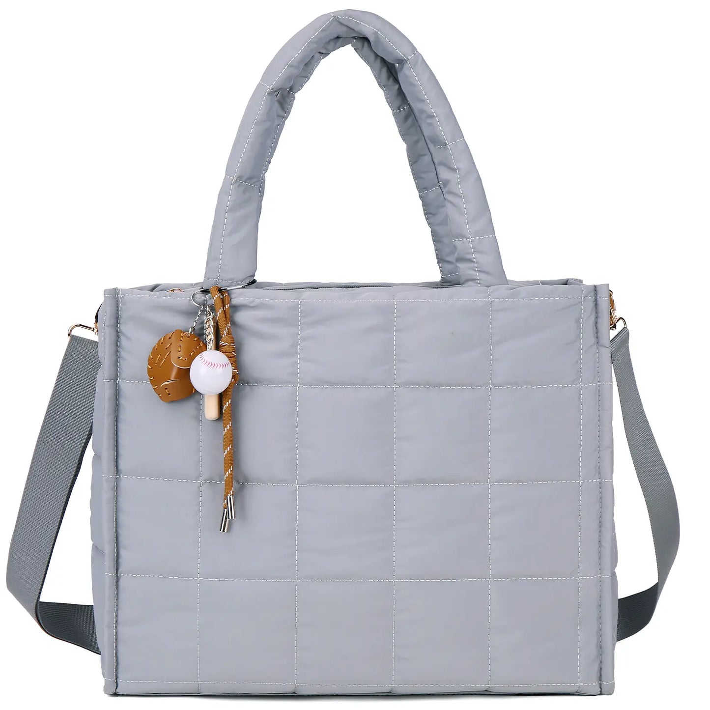 Nerlion Puffy Tote Bag for Women Quilted Laptop Shoulder Handbag, Tiktokshopblackfriday, Lightweight Quilted Puffer Tote Bag，Women‘S Work Tote with Multiple Compartments，Luxury Bags Collections，Cute Durable Tote Bag