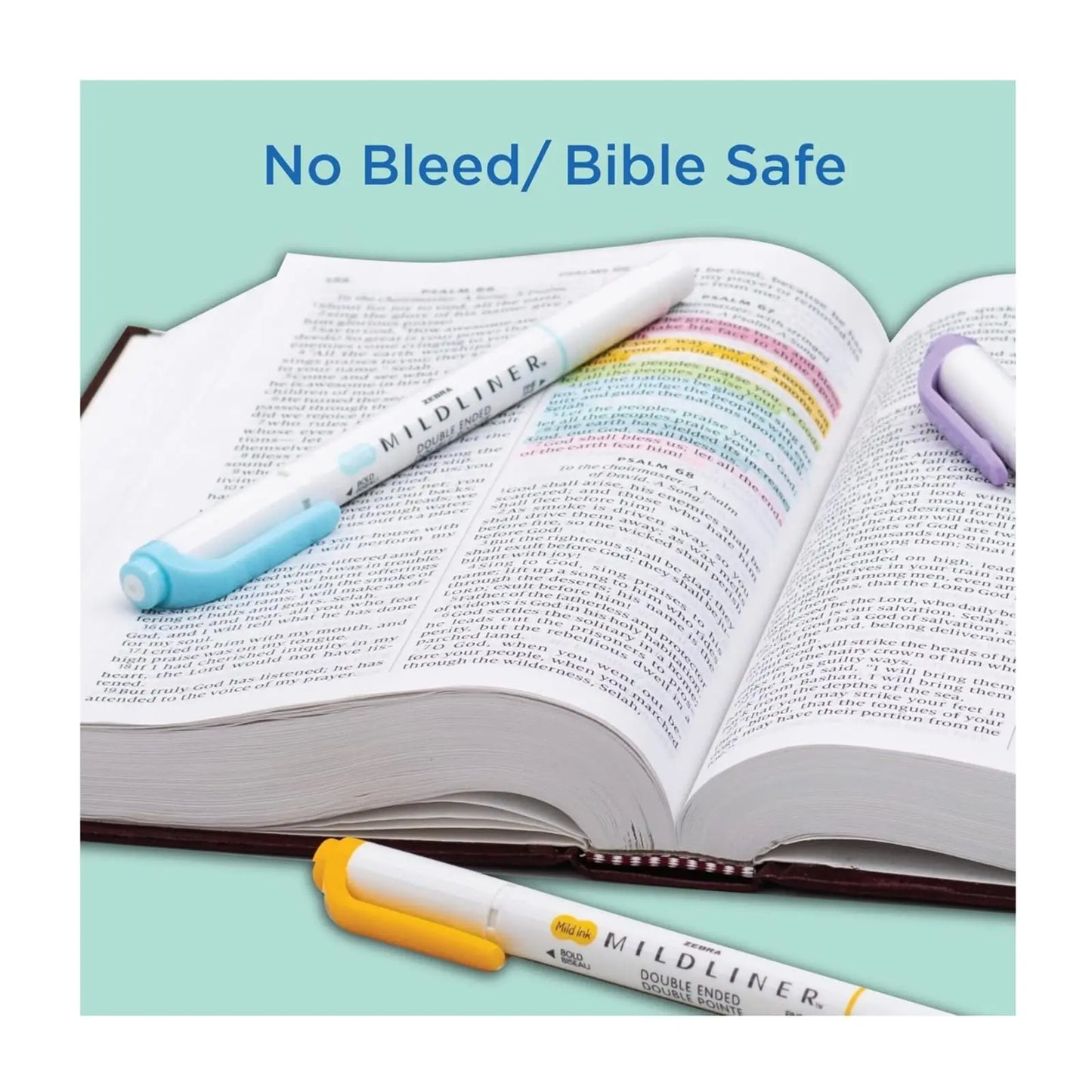 Dual Tip Highlighter Marker Set 15 Pack, No Bleed Pastel Highlighters, Fine Point & Broad Chisel Tip Pens for Bible Highlighting, Journaling, Planner, School and Office Supplies