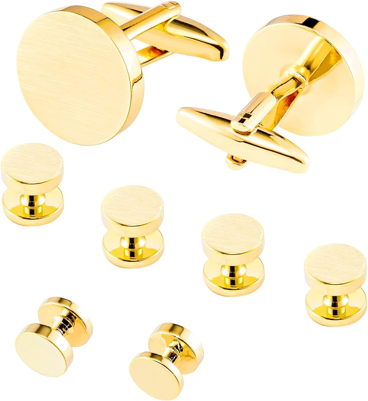 Cufflinks and Tuxedo Shirt Studs Stainless Steel Cuff Links Mens