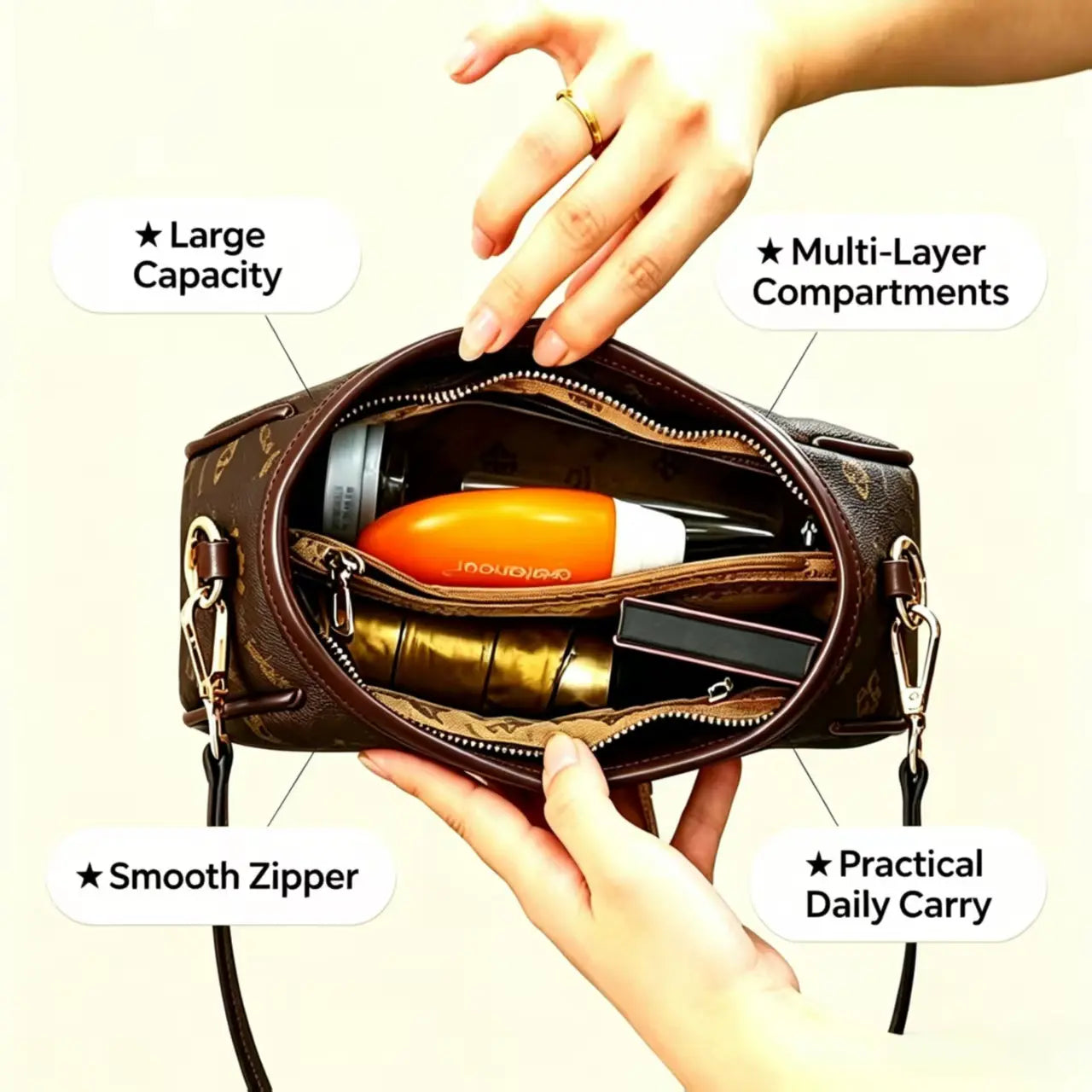 2026 New Women'S Crossbody Shoulder Purse - Luxury Designer Temperament Bag, Everyday Casual Trendy Fashion Crossbody Pouch