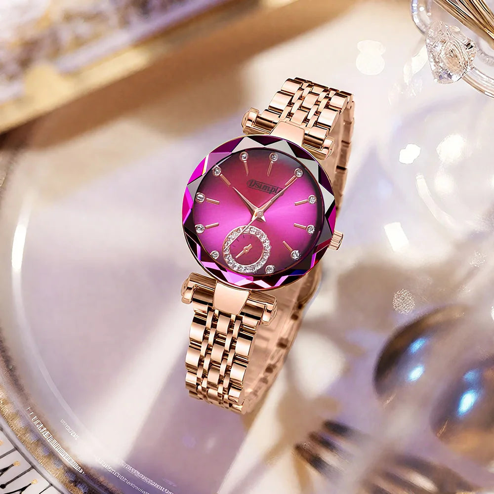 2Pcs Luxury Elegant Women'S Watch Set, Quartz Movement Casual Watch |Party Dress Wristwatch | Gorgeous | Fashion Accessories