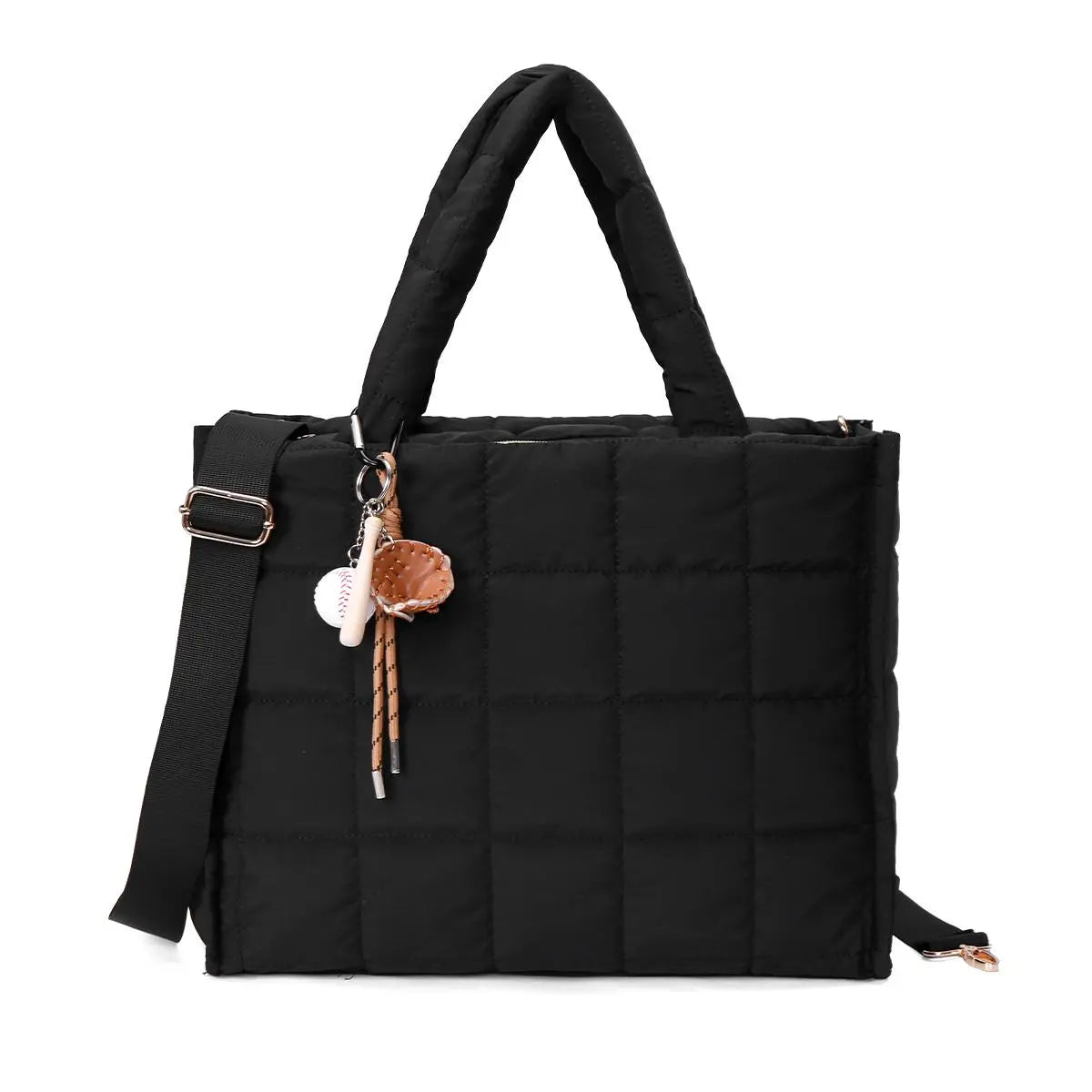 Nerlion Puffy Tote Bag for Women Quilted Laptop Shoulder Handbag, Tiktokshopblackfriday, Lightweight Quilted Puffer Tote Bag，Women‘S Work Tote with Multiple Compartments，Luxury Bags Collections，Cute Durable Tote Bag