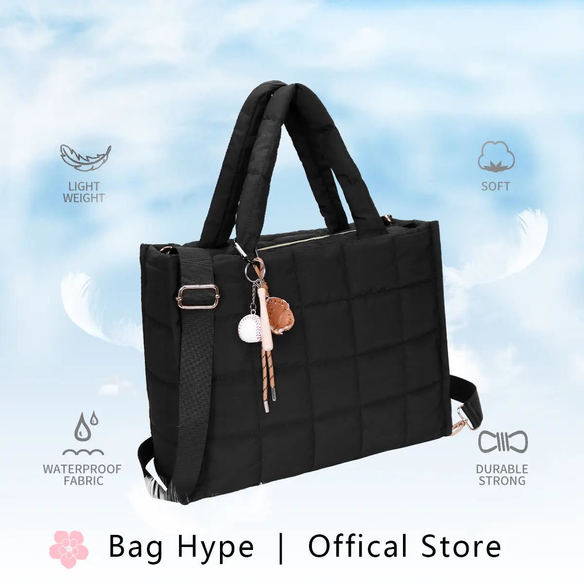 Nerlion Puffy Tote Bag for Women Quilted Laptop Shoulder Handbag, Tiktokshopblackfriday, Lightweight Quilted Puffer Tote Bag，Women‘S Work Tote with Multiple Compartments，Luxury Bags Collections，Cute Durable Tote Bag