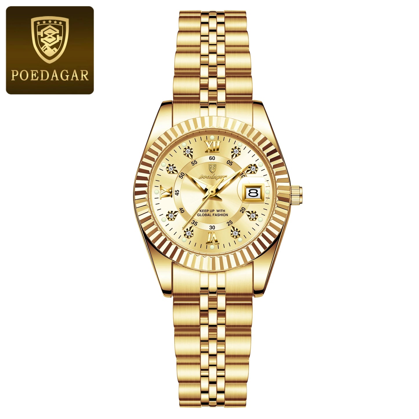 Top Luxury Watch for Women Waterproof Stainless Steel Luminous Date Ladies Watch Quartz Fashion Elegant Women'S Watches