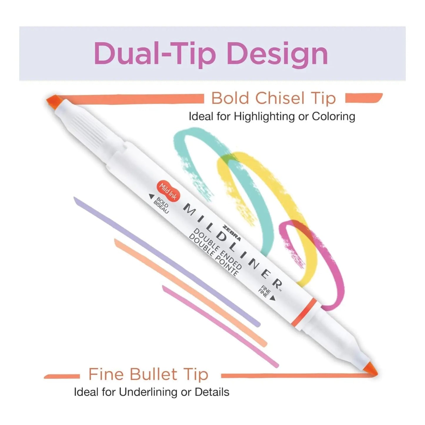 Dual Tip Highlighter Marker Set 15 Pack, No Bleed Pastel Highlighters, Fine Point & Broad Chisel Tip Pens for Bible Highlighting, Journaling, Planner, School and Office Supplies