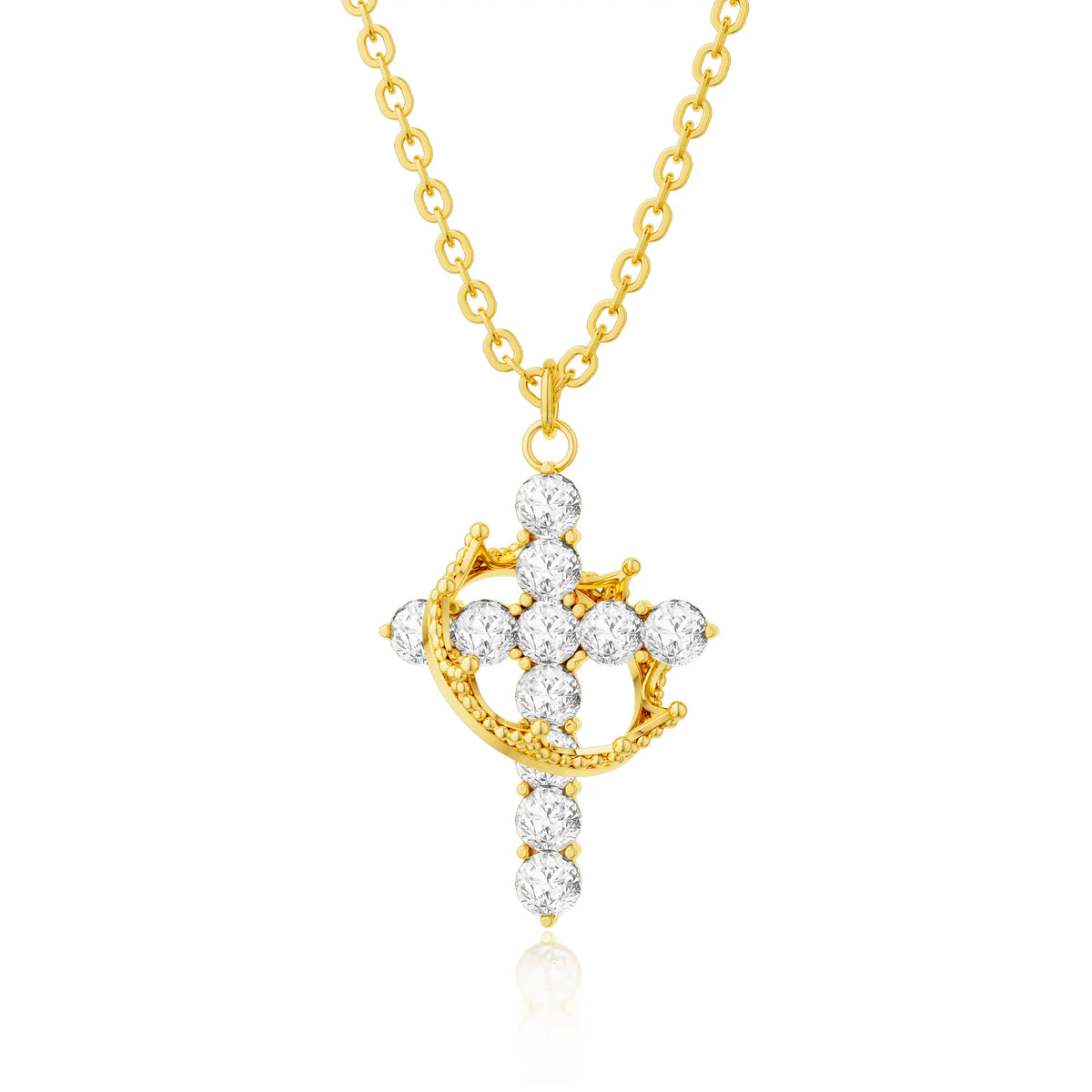 FREEKISS Simple Crown & Cross Pendant Choker Necklace for Women & Men & Girls Pretty Crown Cross Necklace for Daily Clothing Decor Trendy All-Match & Exquisite Jewelry for Gift for Christmas Gift Trending Jewellery Charm Summervib