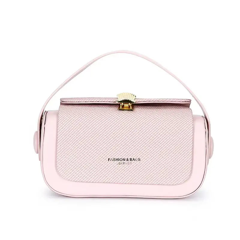 Women'S Trendy Metal Purse - New Fashionable Box-Shaped Hardcover Bags, Casual Buckle Crossbody Commuter Bag, Vintage Patchwork Leather Wristlet Clutch, Ideal Gift Option