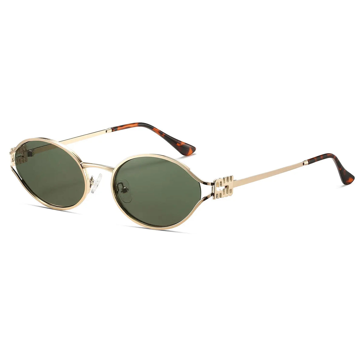 Kimorn Retro Oval 90S Style Compact Metal Frame Sunglasses for Women - UV400 Protection, Streetwear, Casual Daily Wear, Stylish Accessories for Women