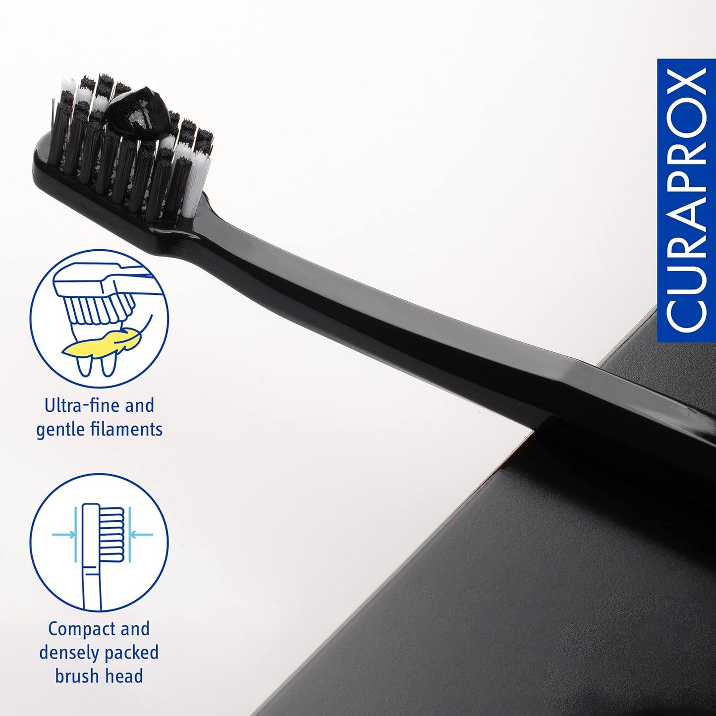 Toothbrush Duo, Black and Black, 2-Pack, Whitening-Friendly